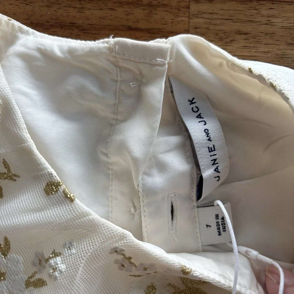 Janie & Jack dress + Cardigan Sweater Size 7 Special Occasion Flower Girl NWT